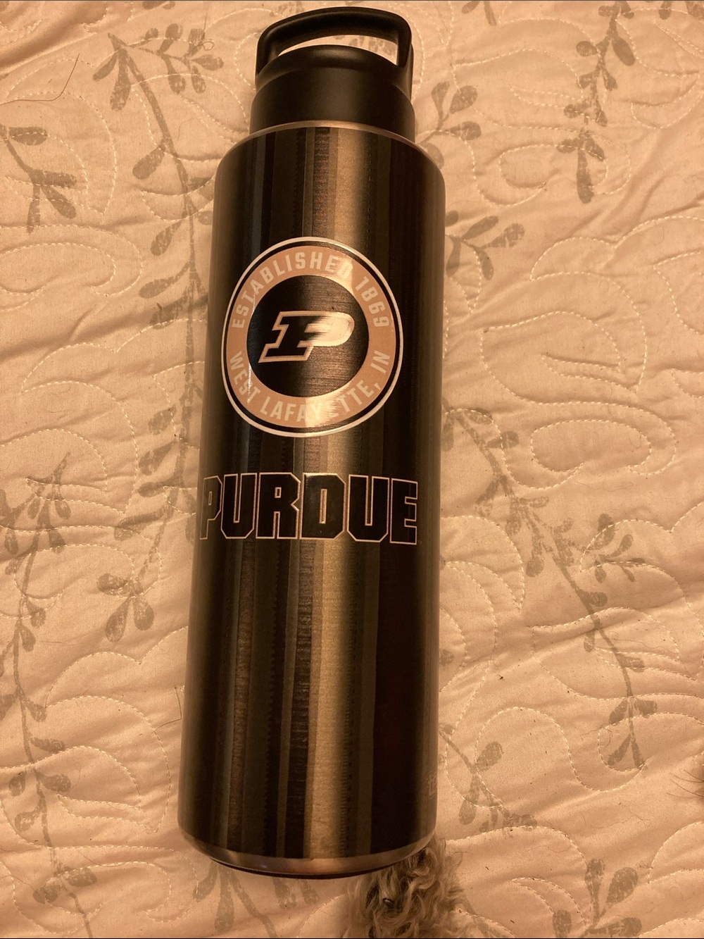 tervis Black Purdue Insulated Bottle with Logo